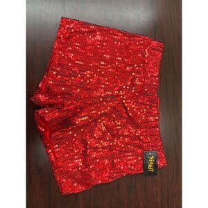 NWT Spirit Halloween Red Sequin Shorts Size Large